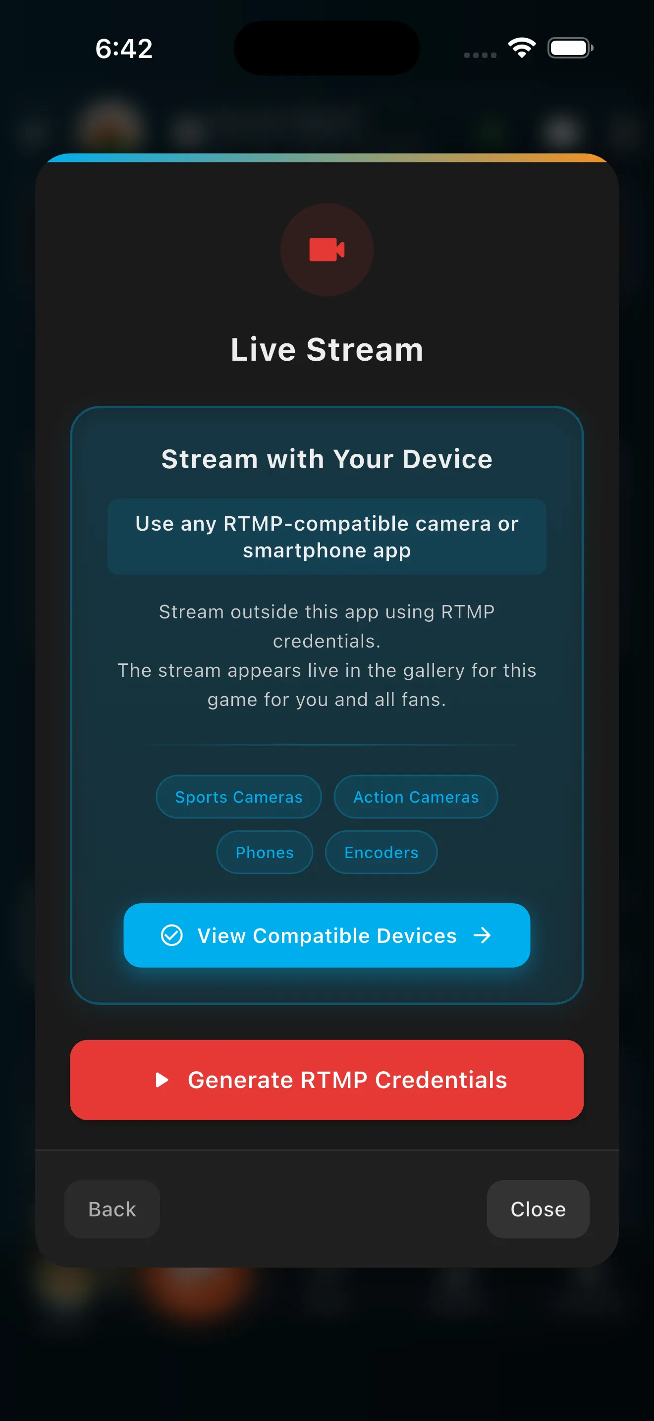 Live Stream Setup